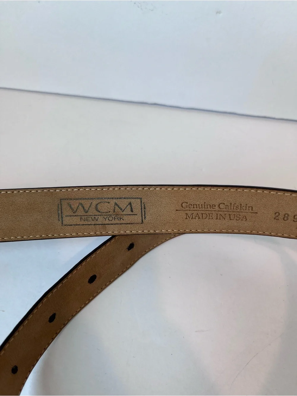 Vintage WCM New York Brown Leather Belt